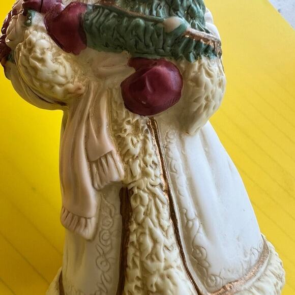 OLD WORLD FATHER CHRISTMAS SANTA porcelain bell -VINTAGE - Picture 6 of 12